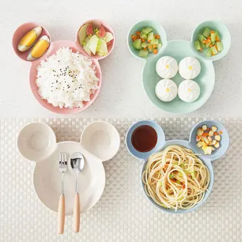 Rozdelené Detí Doska Roztomilý Tvorivé Domácnosti Riadu Baby Raňajky Večera rezance roztomilý misy japonskej ryže misa