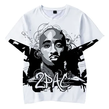 2Pac Tupac Tee 3D Tlač Deti T-shirt Chlapcov/Dievčatá Módne Bežné Streetwear Rapper T Shirt Mužov Nadrozmerné Oblečenie