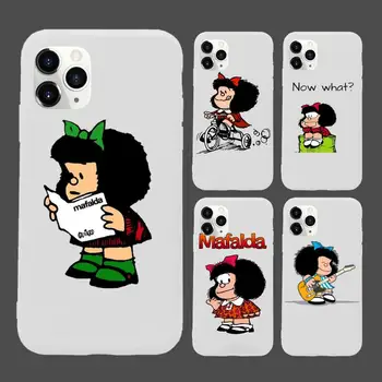 Horúce Mafalda roztomilý módne Telefón Prípade Candy Farby pre iPhone 11 12 pro XS MAX 8 7 6 6 Plus X 5S SE 2020 XR