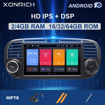 8Core 4 GB 64 GB DSP 1 Din Android 10 Auto Multimediálny Prehrávač Pre FIAT 500 IPS Rádio GPS Navigácie Stereo Audio Carplay Vedúci Jednotky
