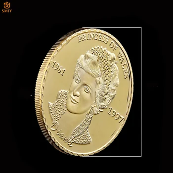 5 ks/Veľa Britská Princezná Diana, Princezná 24k Gold/Silver Plated Anglicko Posledná Ruža UK Výzvou Mince Zber