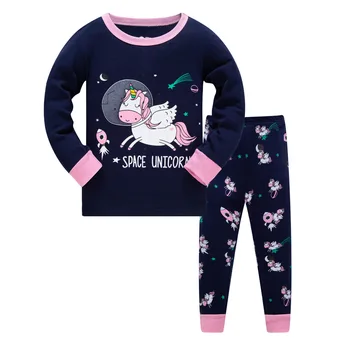 Skákanie Metrov Nové Jeseň Zima detského Domova Oblečenie, Módne Robot Tlač Rakety Detské Pyžamá Cartoon Batoľa Sleepwear Sady