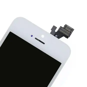 IPhone 5 Predné Sklo Displeja LCD Dotykový Displej Digitalizátorom. Panel Rám Čierny A Biely Mobilný Telefón, LCD Obrazoviek