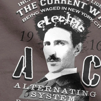 Nikola Tesla pánske Tričká Elektriny Vedy Fyzik Energie Vynálezca Geek, Blbecek Novinka Tričká Krátky Rukáv O Neck T-Shirt