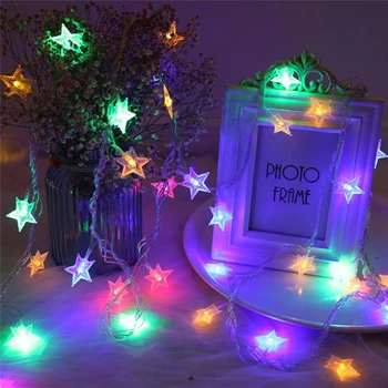 BTgeuse Star LED Reťazec Víla String Noc Svetlá na Vianočný Večierok DIY Dekorácie, Lampy, 2M 3M Batérie USB Powered