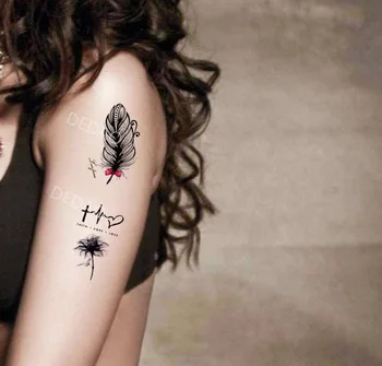 30pcs Kiss presýpacích hodín Kríž Dočasné Tetovanie Falošné Tetovanie Nálepky Kvet, Motýľ Nepremokavé Tetovanie Tatouage Pre Ženy, Dievča