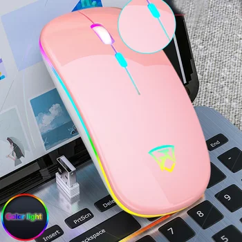 2,4 GHz Bezdrôtová Myš Ultra-Tenké Tichý LED Podsvietený Myši Optická USB Ergonomická Myš pre Notebook PC