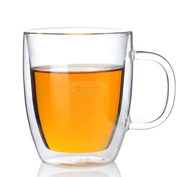 1 4 Ks Tepelne-odolné Dvojité Steny Sklo Pohár Piva Šálku Kávy Nastaviť Ručne Tvorivé Hrnček na Čaj sklo Whisky Sklenené Poháre Drinkware