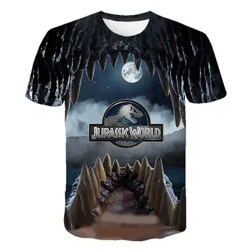 2021 Lete Nové Jurský Park T-shirt Mužov Bežné Zábavné Top Dinosaur World 3D Tlač Denných Pohode O-krku Nadrozmerné T-shirt110-6XL