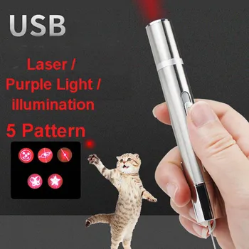 Laser Pet Mačka Hračka Červená Bodka Svetla Pohľad Úžasne Zábavné Interaktívne Pero Ukazovateľ S Svetlé Animácie Myši Hviezda