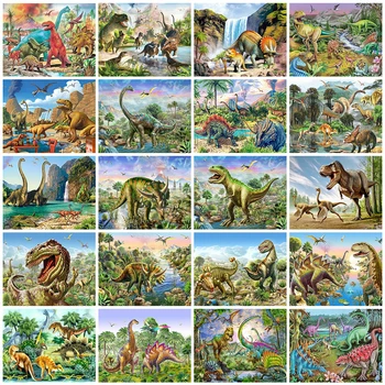 EverShine 5D Diamond Maľovanie Dinosaurus Plný Námestie Diamond Výšivky Zvierat Cross Stitch Mozaiky Predaj Domáce Dekorácie