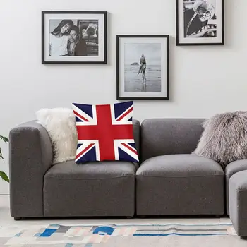 Úniu Jack Vlajkou spojeného kráľovstva Vankúš Veľká Británia Britská Poschodí Vankúš pre Auto Móda obliečka na Vankúš Domov Dekoratívne