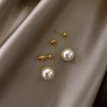 Jednoduché, Elegantné Malé Pearl Prívesok Náušnice Pre Ženu 2021 Nové Módne Šperky Strany Dámy 