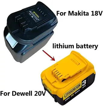Podpora--Mt20Dl Batérie Adaptér Pre Makita Bl1830 18V Bl1860 Bl1815 Li-Ion Batéria Pre Dewalt 18V 20V Dcb200 Li-Ion Batéria