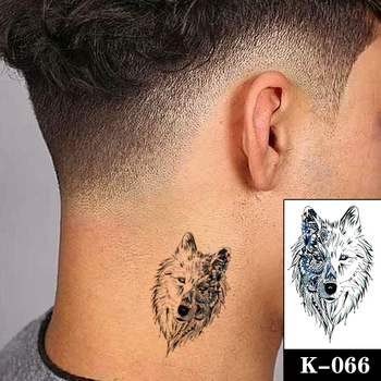 Nepremokavé Dočasné Tetovanie Nálepky Black Dragon Vlk Sova Perie Ruže Totem Ženy Muži Body Art Falošné Tetovanie Na Krku Rameno Tatoos