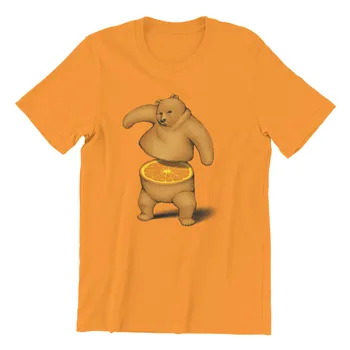 Pánske T-shirt Orange Medveď Čierny 4XL 5XL 6XL Kolo Golier Oblečenie Letné Anime Pánske Oblečenie 49416