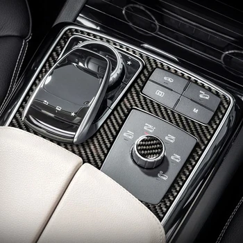 Carbon Fiber Centrálne Ovládanie Multimediálnych Rovine Nálepky Výbava Zahŕňa LHD RHD Auto Styling Na Mercedes GLE GLS M Trieda interiéru