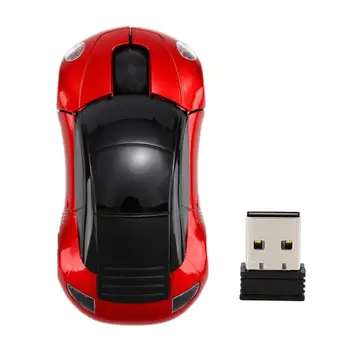 2.4 G Wireless Mouse Optical 4 Tlačidlá Myš, 1600DPI, USB 2.0 Prijímač Optická Počítačová Myš Auto Tvar Myši Na Notebook Macbook