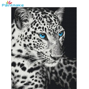 Paintmake Zvierat DIY Maľovanie Podľa Čísel Pre Deti, Dospelých Digitálne olejomaľba Na Plátne Leopard Domáce Dekorácie obrazy