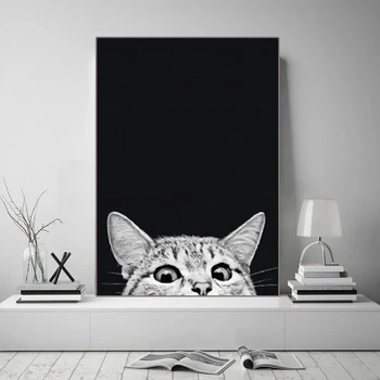 Umenie olejomaľba zvierat cute cat plátno maľovaní plagátov a vytlačí domov obývacia izba, spálňa stenu, dekorácie, maliarstvo,