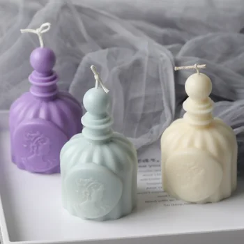 Parfum fľašu silikón sviečka plesne HOBBY ručné voňajúce Aromaterapia sviečka formy 3D Remesiel Epoxidové Živice formulár pre svietnik