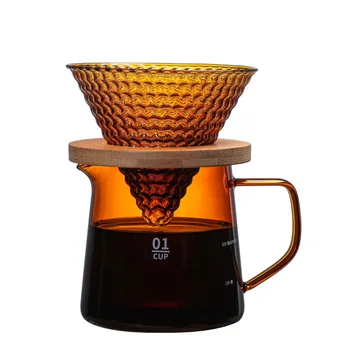 300 ml 500 ml V60 Zalejeme Sklo Sortiment Kávy Server Karafa Drip Coffee Pot, Barista, Percolator Jasné, Kávu, rýchlovarná Kanvica Brewer