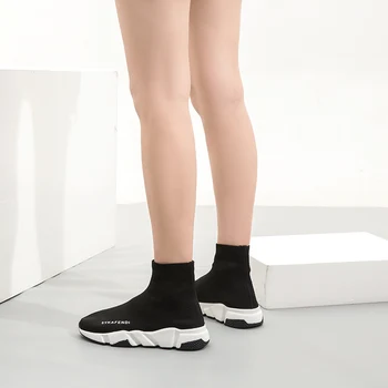 2020 Vysoký Vrchol Oka Ponožky, Topánky Ženy Tenisky Značky Black Dizajnér Pánske Unisex Pošmyknúť na Topánky Vulkanizovanej Plus Veľkosť Topánky