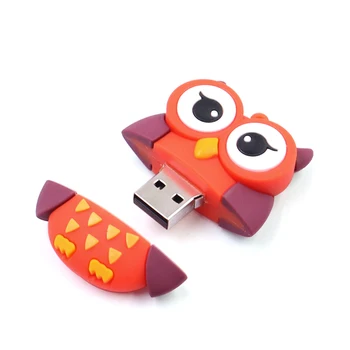 Veľkoobchod Cartoon Tvorivé Zvierat usb 2.0 flash drive U diskov s kapacitou 8 gb 16 GB 32 GB cel usb 64GB 128GB kl ' úč U Stick fox bee darček