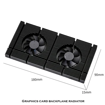 GPU Backplate Pamäť Radiátor Pre Nvidia RTX 3090 Série Grafická Karta VGA VRAM, Hliníkový Panel + Dual PWM Ventilátor Chladenia Chladič