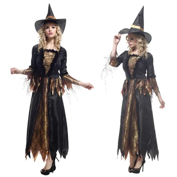 Halloween dospelých žien čarodejnice cosplay kostým dievčatá film a televízia loptu šaty svetlo vyhovovali slim letné nový štýl
