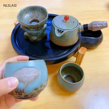 Retro Keramické Čajové Sitko, Ručné Cha Hai filtra Kávy Punč Filter Čínsku keramiku, Čajové nastaviť Príslušenstvo Drinkware