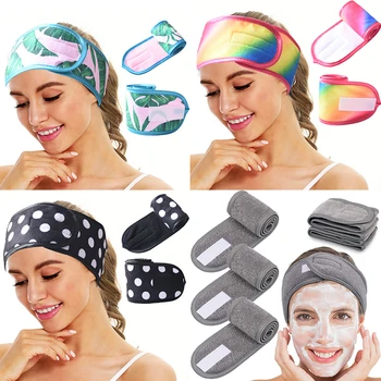 Vedúci Kapely Farbou Potu Hairband Zábal Elastická Umývateľný Čelenky Pre Ženy, Športové Umývanie Tváre Make-Up, Vlasy Príslušenstvo 2021