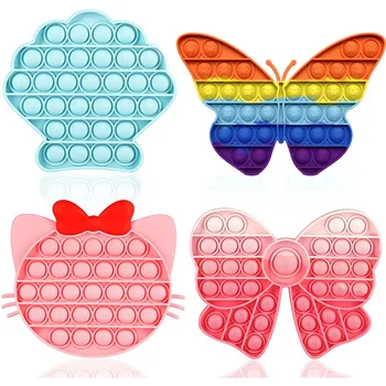 Kawaii Push Bublina Fidget Hračky Jednoduchý Dimple Pack Reliver Anti-Úzkosť, Stres Hračky Rainbow Ružová Relaxačná Jouet Enfant Darček