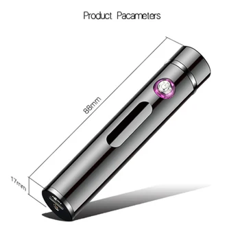 Windproof Elektrické Kovové Člny Fajčenie Dual Arc Plazma Ľahšie Dobíjacie USB Zapaľovač Jednorazové Cigariet Mužov Gadgets
