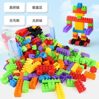 Plastové Stavebné Bloky Dieťa Vzdelávacie Raného Vzdelávania Montáž Hračky Veľké Častice 72pcs