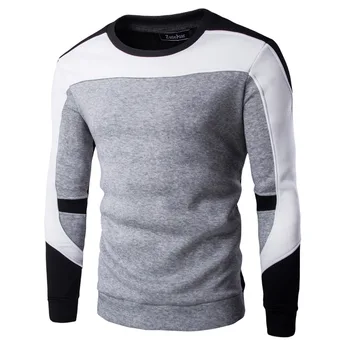 ZOGAA 2021 Nové Dlhým Rukávom T-Shirt pánske Príležitostné Športové Posádky Krku Top Voľné Bavlna Colorblock Streetwear Teplé Oblečenie S-2XL