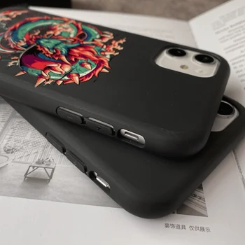 Čínsky Drak, Tiger Plastický Dizajn Telefónu puzdro Pre iPhone 12 11 Pro Max XR XS Max 7 8 Plus X Mäkké Silikónové Umenie Zadný Kryt Funda
