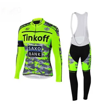 2021 nového Tímu saxo Tinkoff bank Cyklistické Oblečenie, Dlhé rukávy Jeseň Mužov Cyklistické dresy MTB bike Ropa Ciclismo Cyklus Športové oblečenie