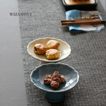 WIZAMONY ovocie desiatu ovocie zásobník keramické vysokej čaju zásobník Japonský čajový obrad ovocie matica jedlo