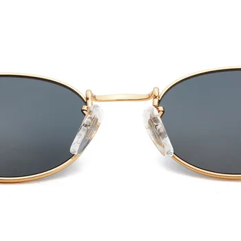 Móda Ženy Okrúhle Zrkadlo Slnečné Okuliare 2020 Slávny Oválne Slnečné Okuliare, Luxusné Značky Kovový Rám, Čierne Malé Lacné Okuliare Oculos