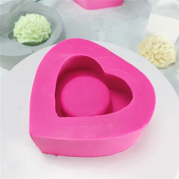 3D Srdce Tvar Mini kvetináče, Takže Ručné Cementu Kvetináč Formy DIY svietnik Svietnik Silikónové Formy