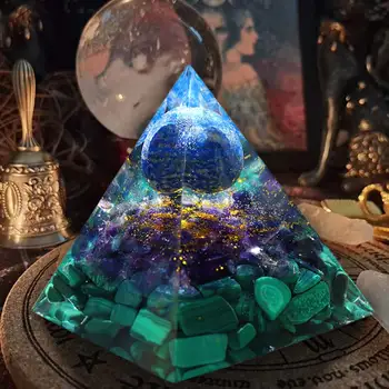 Ručné Lapis Lazuli Oblasti Orgone Pyramídy Ametyst Malachit Krištáľovo Liečenie Orgonite 60 mm