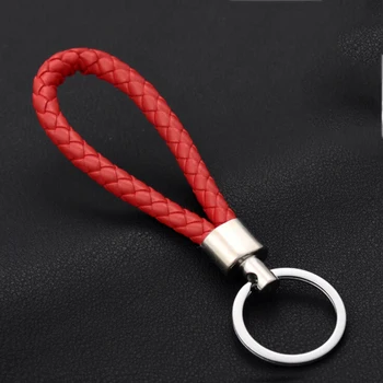 Móda ručné pu kožené lano keychain Auto krúžok na Auto Key Chain bag prívesok príslušenstvo