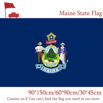 Maine Štátnej Vlajky 150x90cm 3x5ft Banner S Kovovou Otvory 60*90 cm 30*45 Auto Vlajkou Na Hlasovanie Domáce Dekorácie