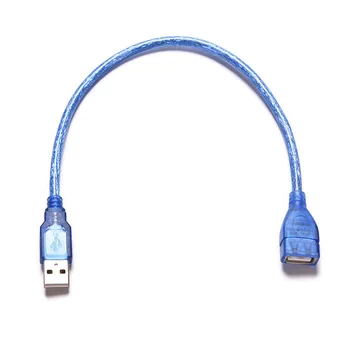 30 cm, USB 2.0, Predlžovací Kábel USB 2.0 a Samec Na USB 2.0 Žena Rozšírenie Údajov Sync Kábel Kábel Anti-Interferencie Modrá