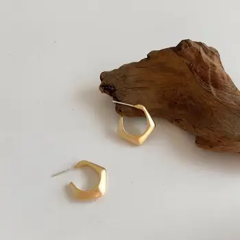 Matné Zlato Náušnice Pre Ženy, Nové Módne Šperky V Uchu Malé Elegantné Prívesky, Piercing Stud Earings Dámy Strana Ukázať Šperky