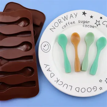 Roztomilý Tortu Formy Kvalitné DIY Čokoláda Šesť Lyžičiek Plesne, Silikónové Formy na Pečenie Cake Zdobenie Vňaťou Candy