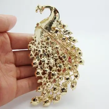 Módne Šperky Elegantné Páva Brošňa Pin pre ženské Odevné Doplnky Lesklé Zirkón Brošňa Darček