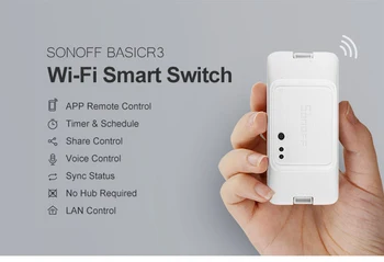 Sonoff RFR3 Na zapnutie/Vypnutie WiFi Bezdrôtové Smart Switch Domov Switchte Radič Diaľkový ovládač Podporu APLIKÁCIE Hlasové Diaľkové Ovládanie