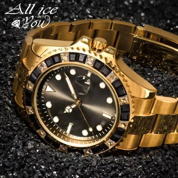 2021 Nové Masculino Mužov, Ľadový Hodinky Náramok z Nerezovej Ocele Luxus Slávneho Top Značka pánskej Módy Quartz náramkové hodinky Darček